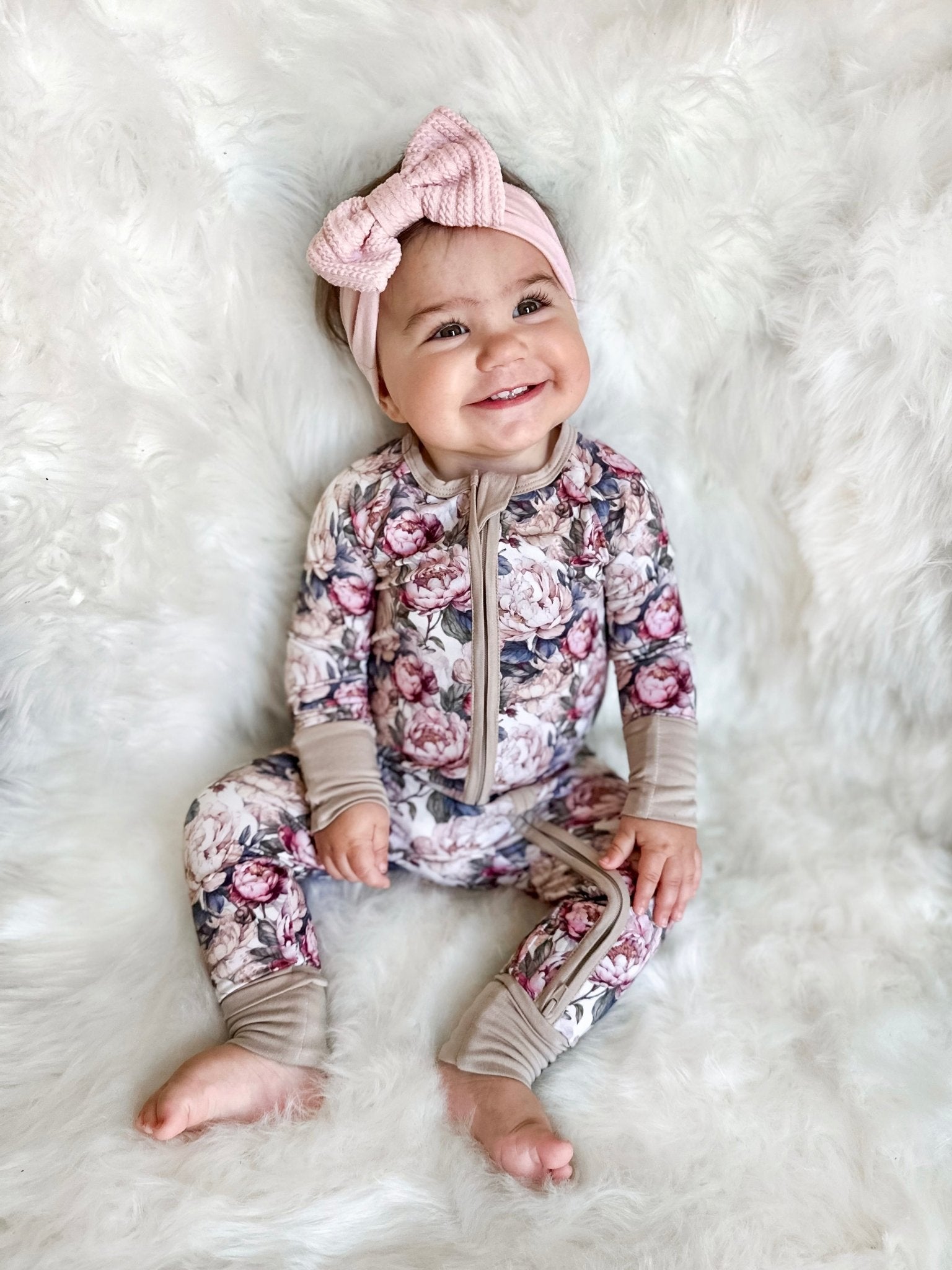 Perfect Peony Vintage Floral Bamboo Zippy - Two & Gathered