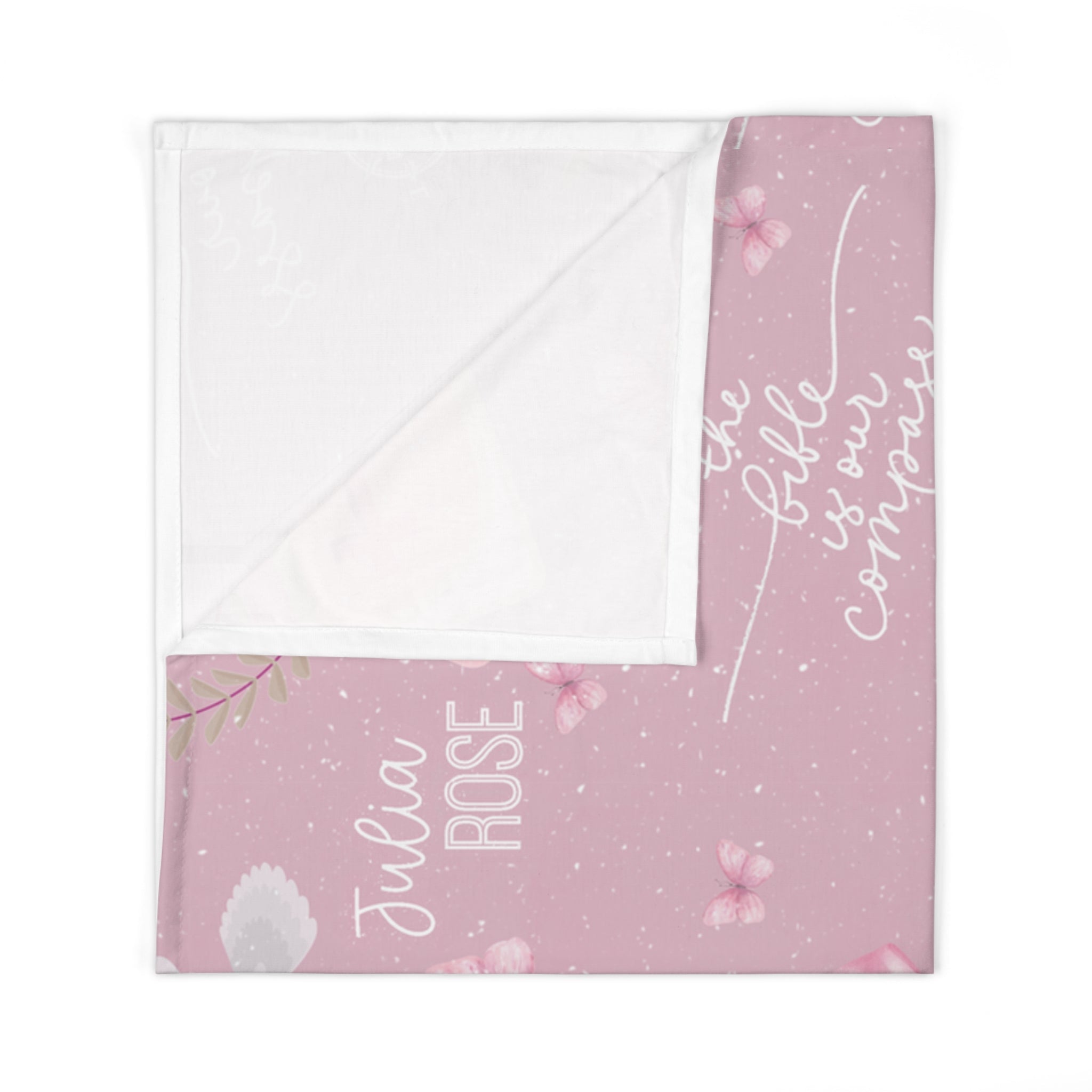 Personalized Bible is Our Compass Baby Swaddle Blanket - Two & Gathered