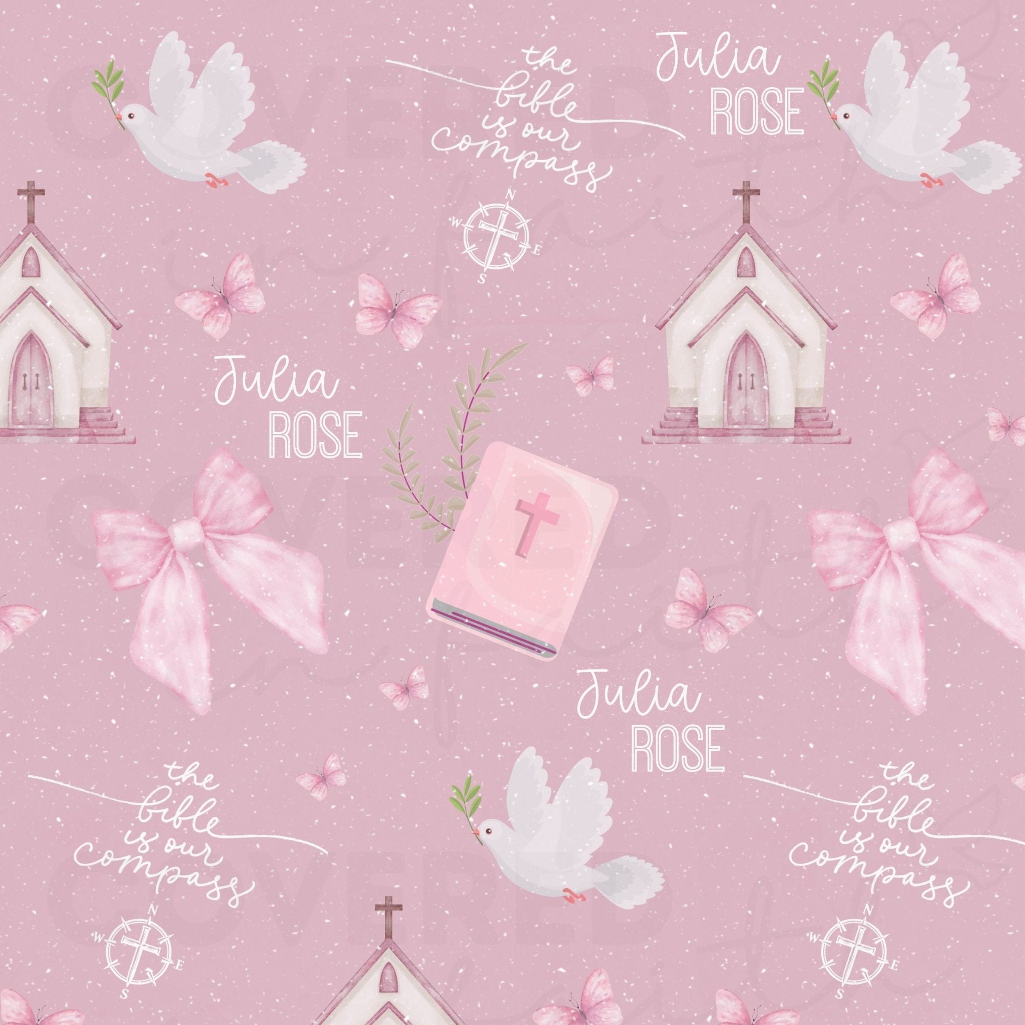 Personalized Bible is Our Compass Minky Blanket - Two & Gathered