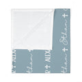 Personalized Blue Baby Name Swaddle Blanket - Two & Gathered