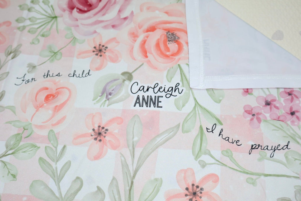 Personalized For This Child I Have Prayed Baby Swaddle Blanket - Two & Gathered