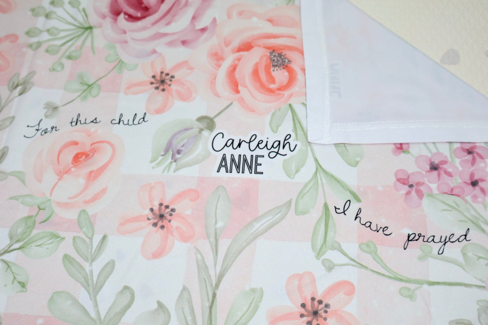 Personalized For This Child I Have Prayed Baby Swaddle Blanket - Two & Gathered