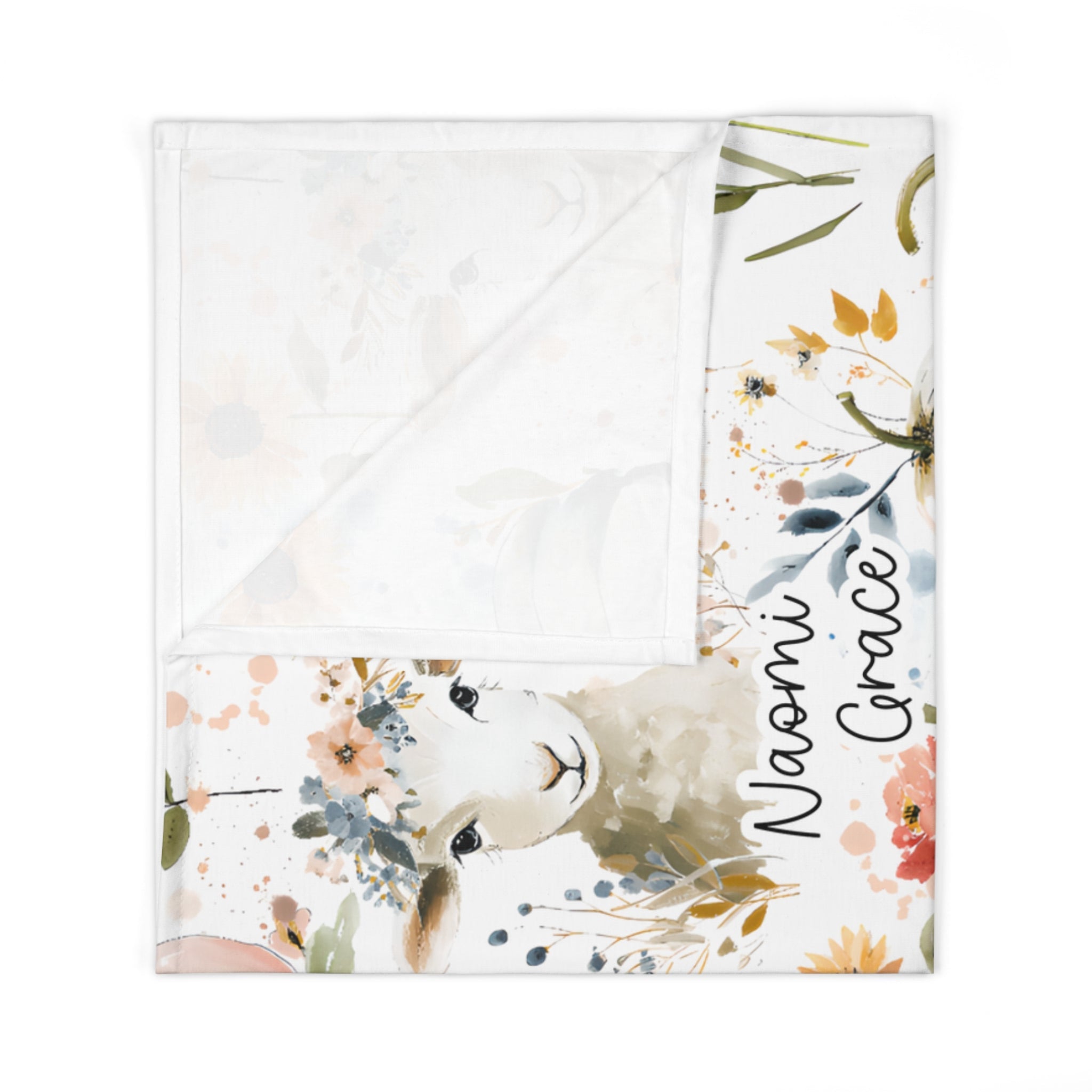 Personalized He Left the 99 To Find Me Baby Swaddle Blanket - Two & Gathered