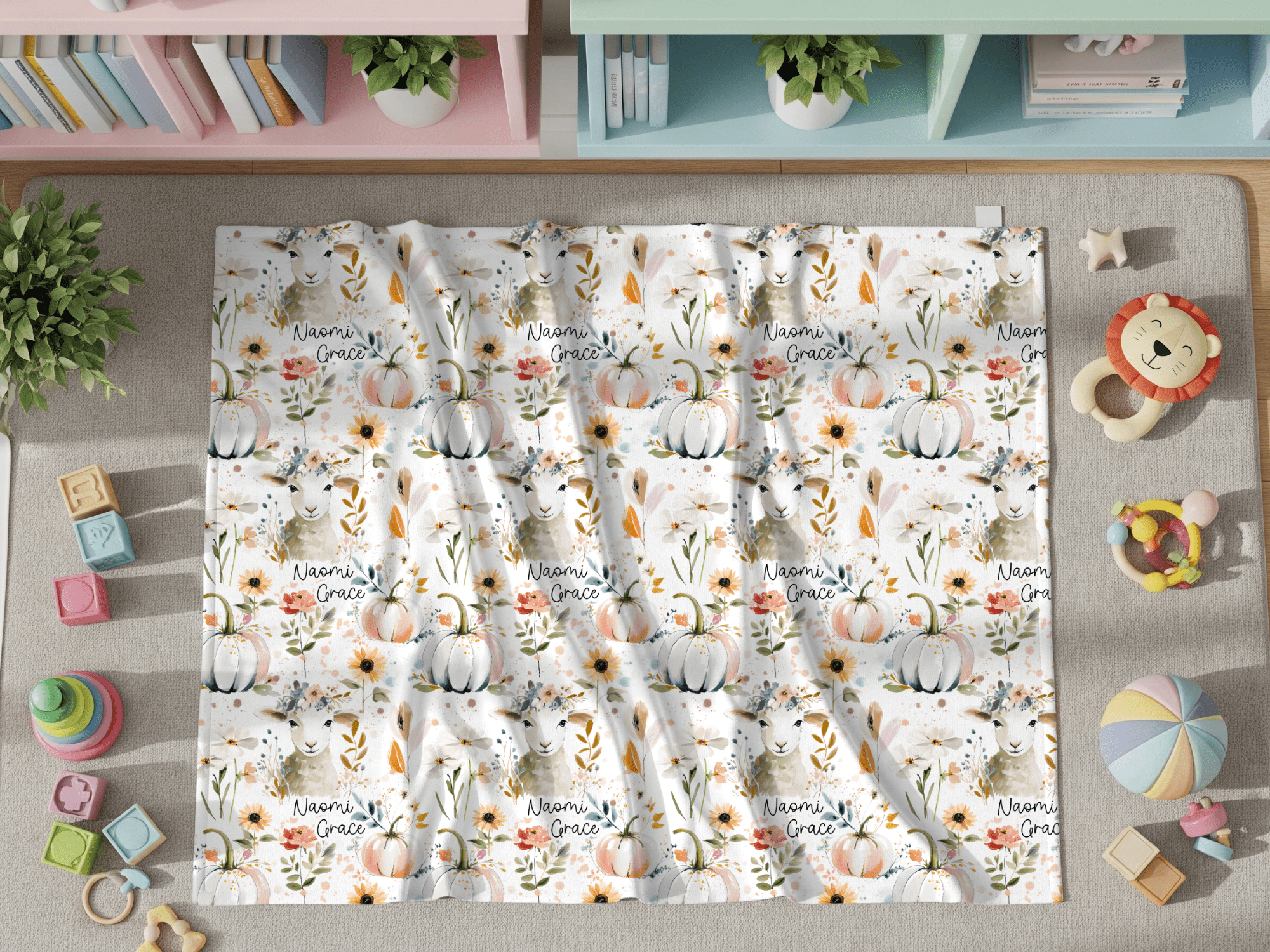 Personalized He Left the 99 To Find Me Baby Swaddle Blanket - Two & Gathered