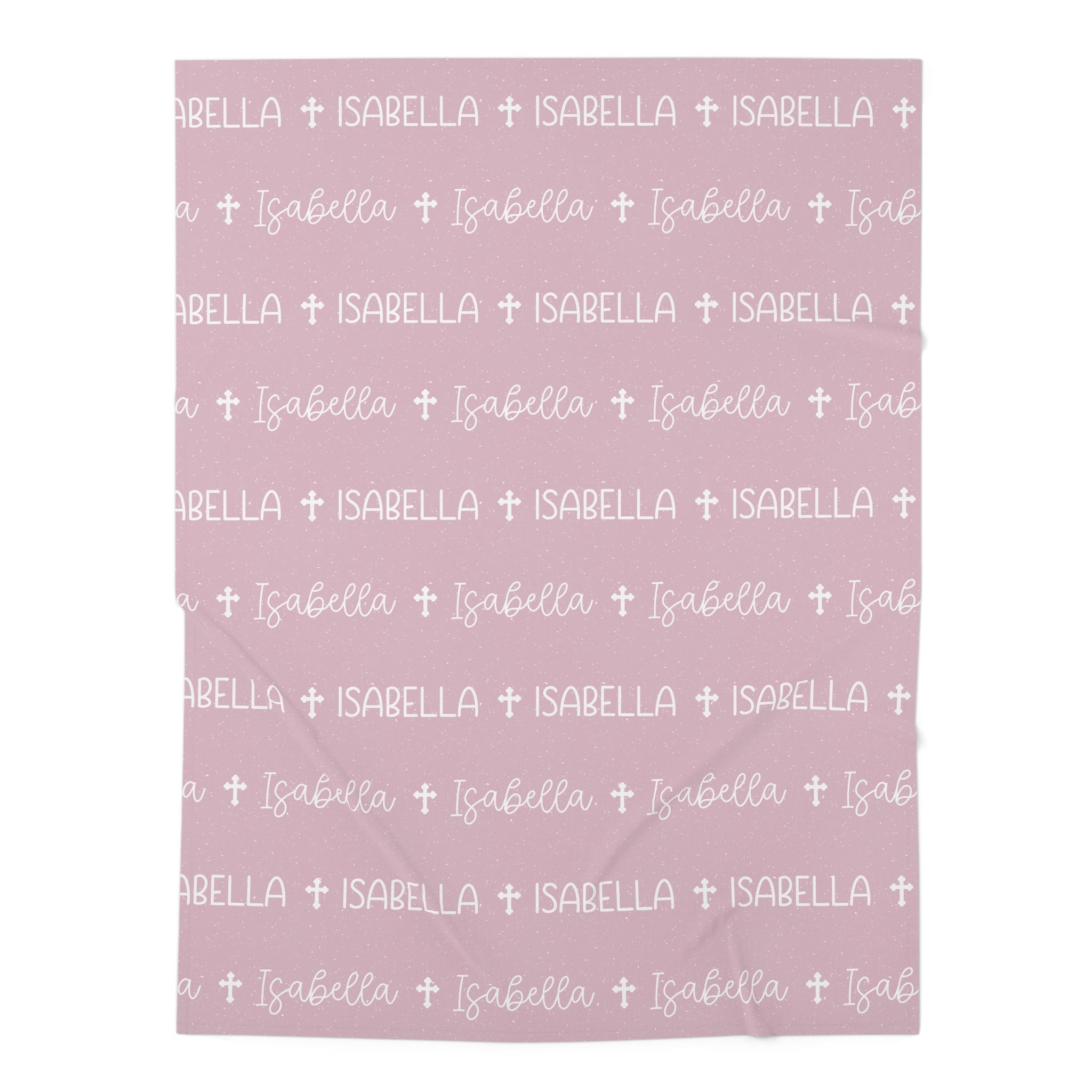 Personalized Pink Baby Name Swaddle Blanket - Two & Gathered