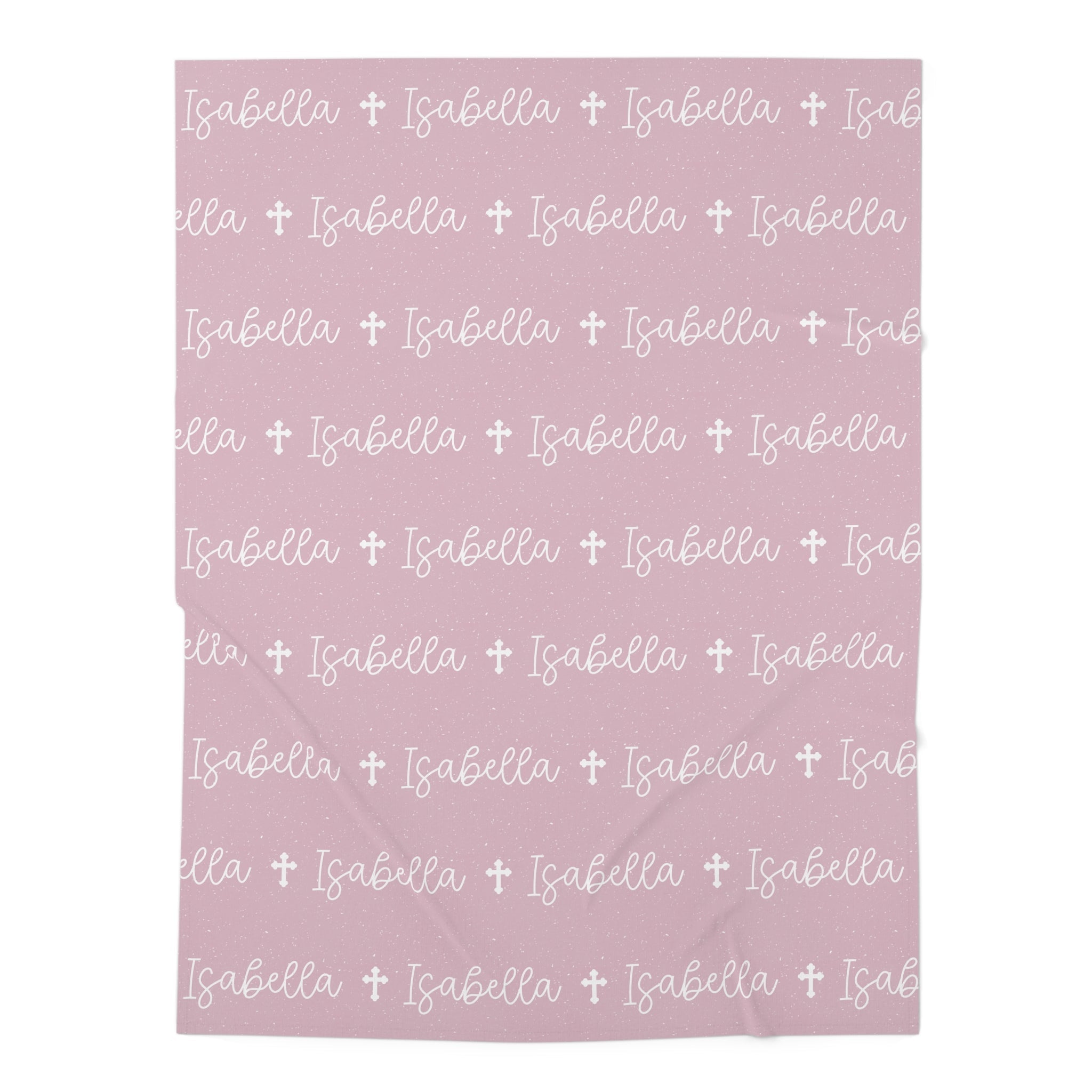 Personalized Pink Baby Name Swaddle Blanket - Two & Gathered