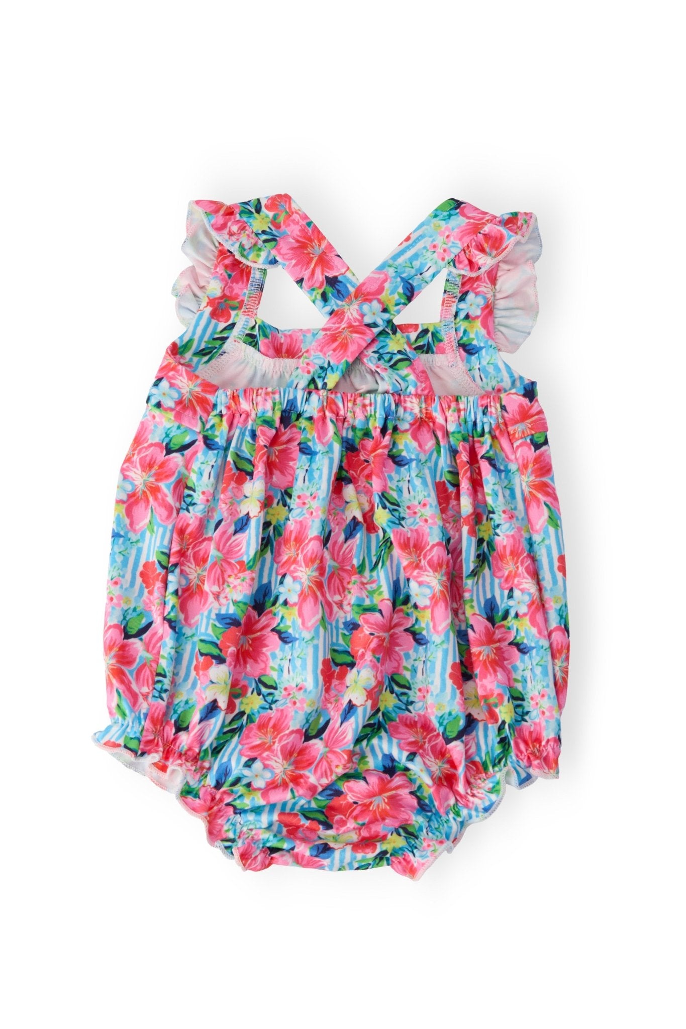 Petals in Paradise Ruffle Cross Back Romper - Two & Gathered