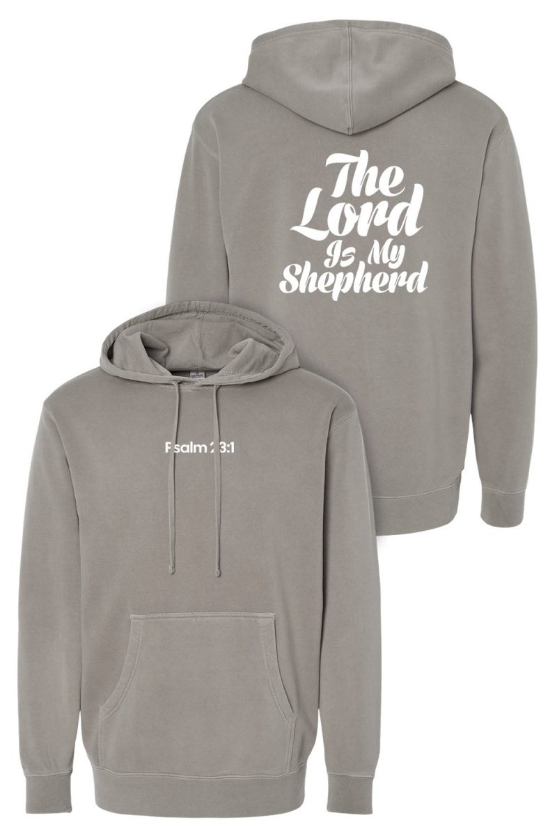 Psalm 23:1 Unisex Pigment - Dyed Hoodie Sweatshirt - Two & Gathered