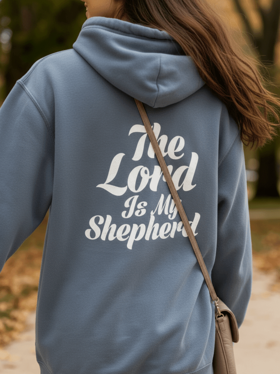 Psalm 23:1 Unisex Pigment - Dyed Hoodie Sweatshirt - Two & Gathered