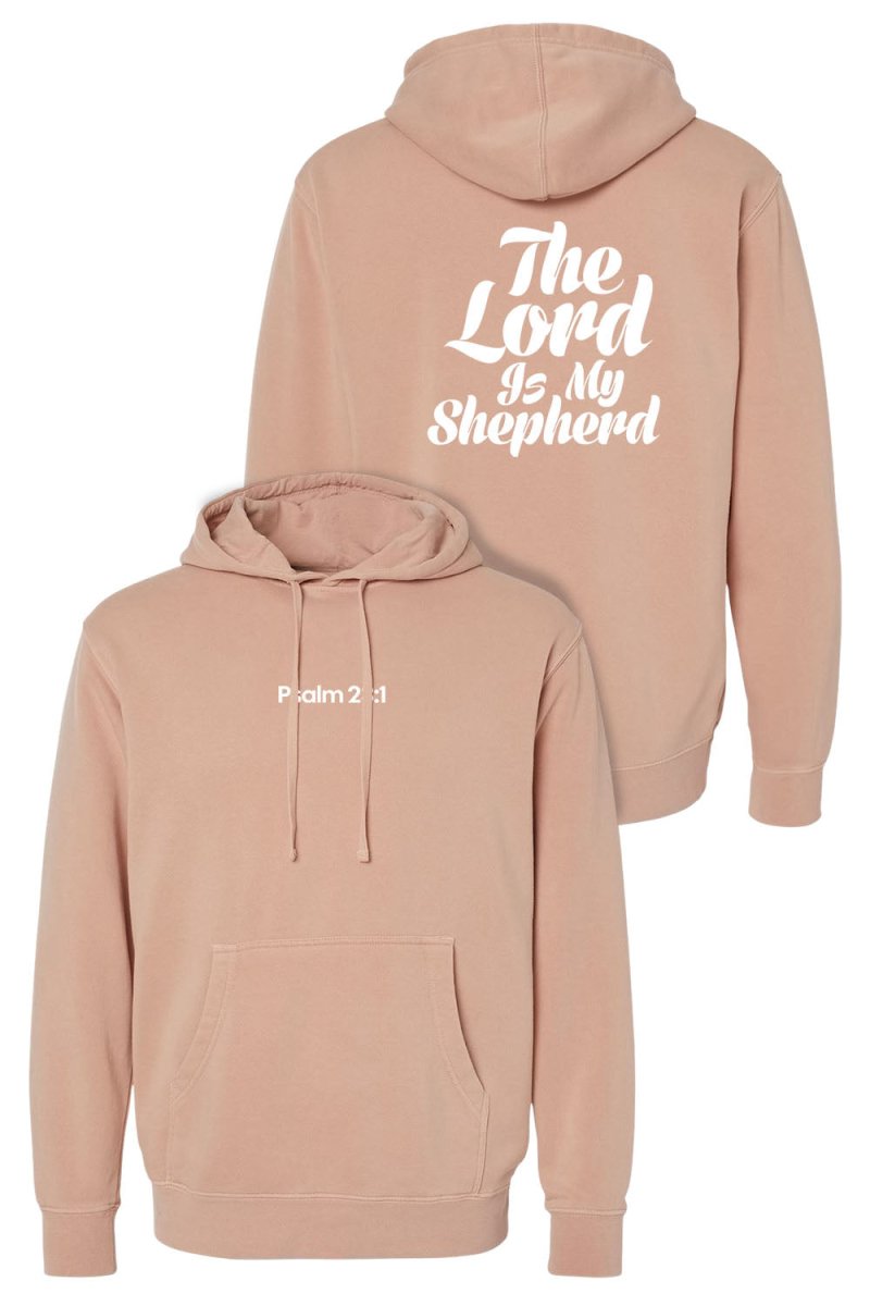 Psalm 23:1 Unisex Pigment - Dyed Hoodie Sweatshirt - Two & Gathered