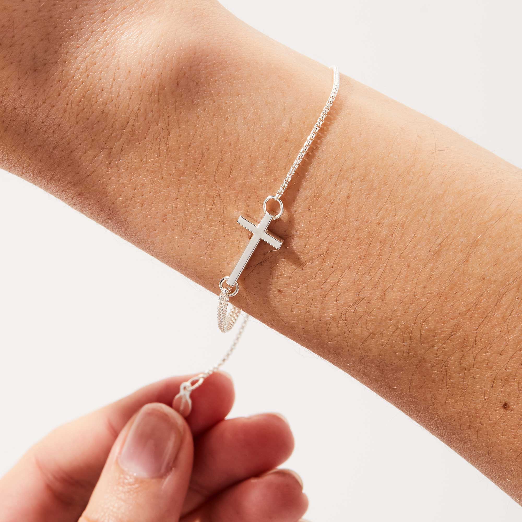 Pull Chain Cross Bracelet - Two & Gathered