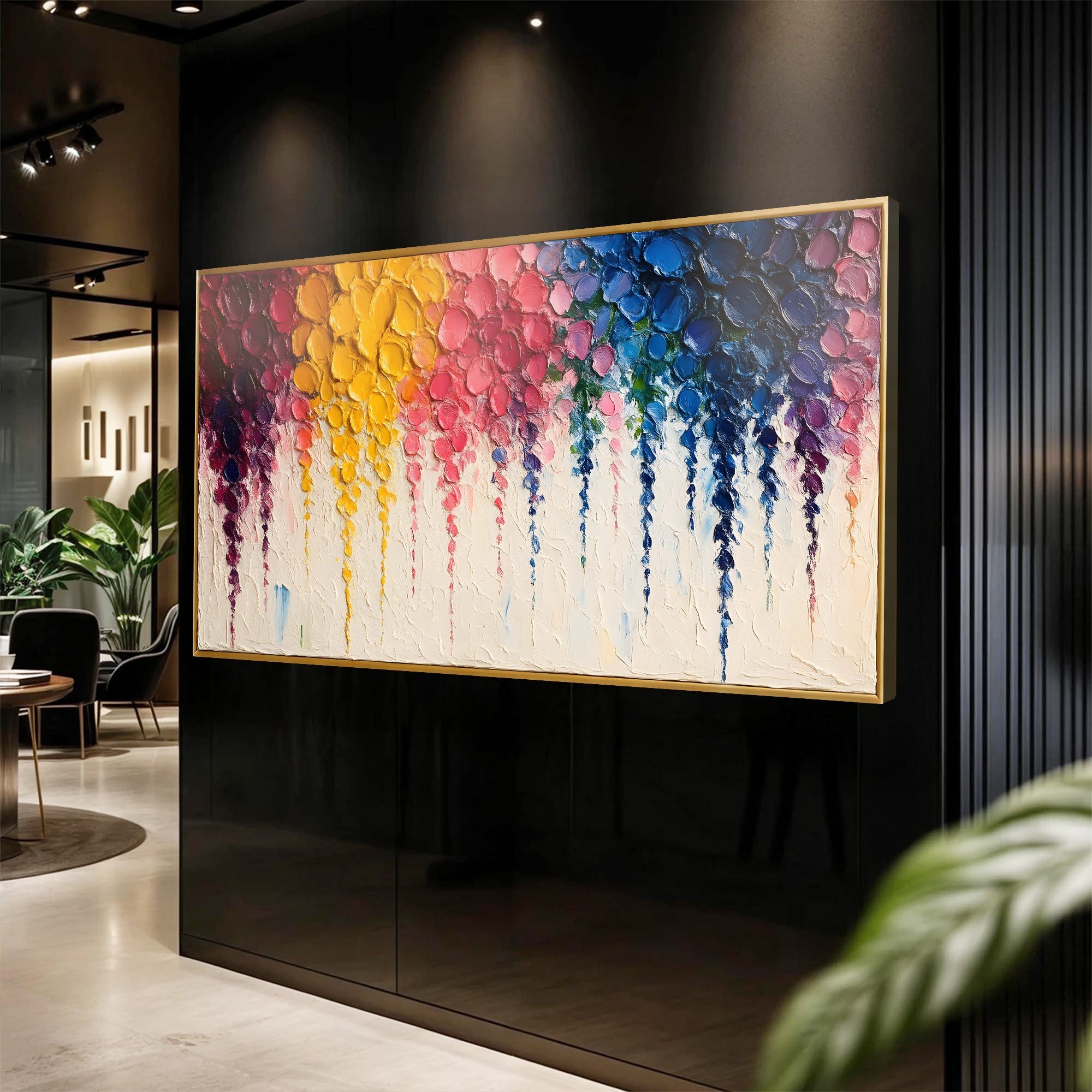 Rainbow Cascade Impasto Wall Art - Two & Gathered