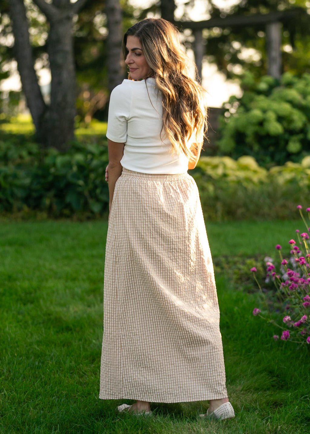 Rayne Modern Gingham Maxi Skirt - Two & Gathered