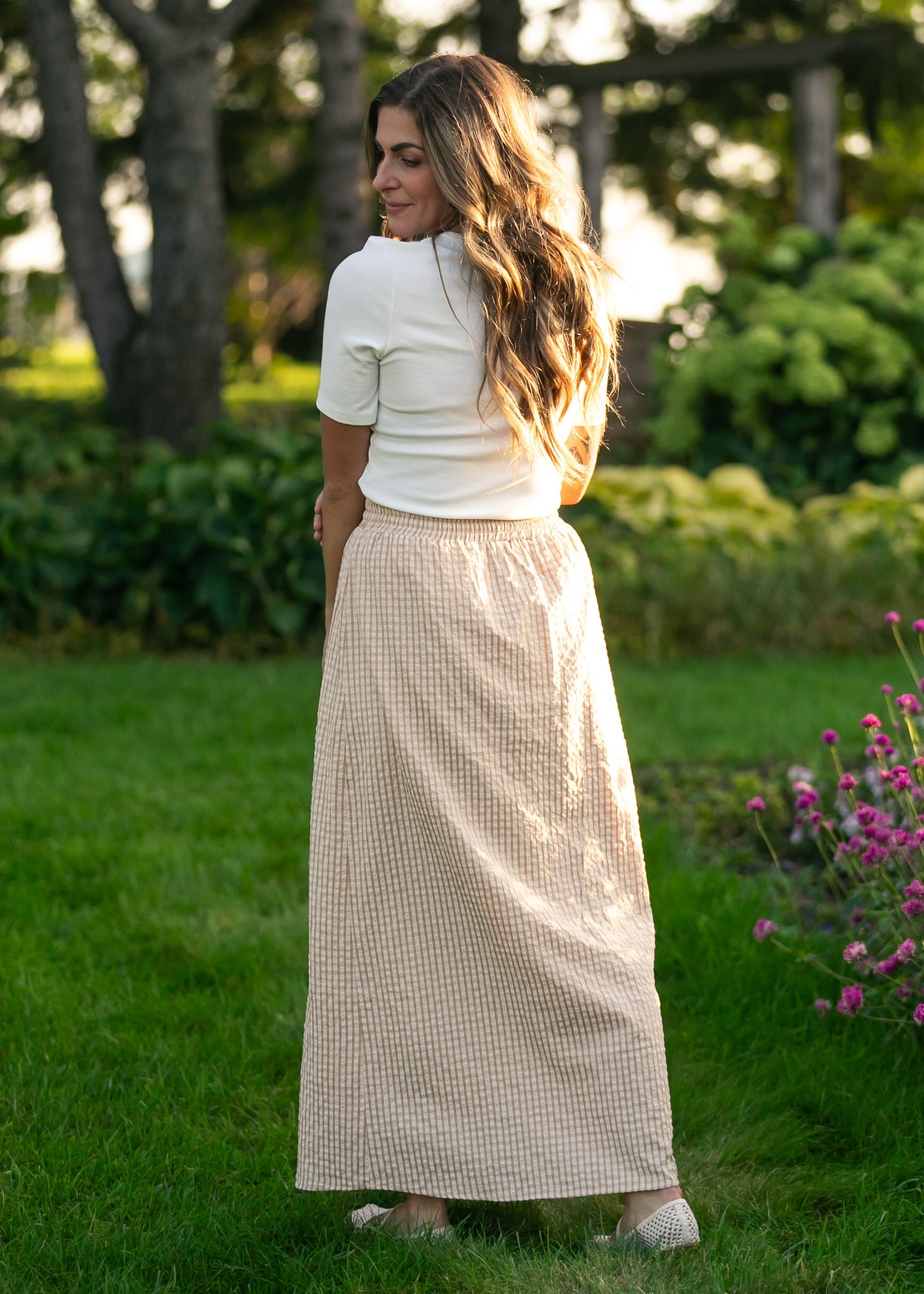 Rayne Modern Gingham Maxi Skirt - Two & Gathered
