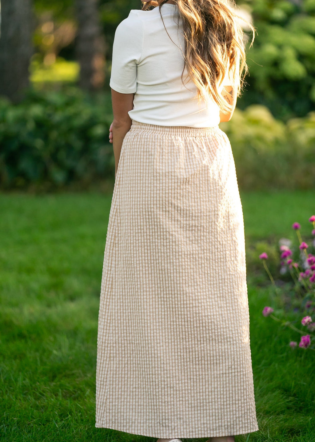 Rayne Modern Gingham Maxi Skirt - Two & Gathered