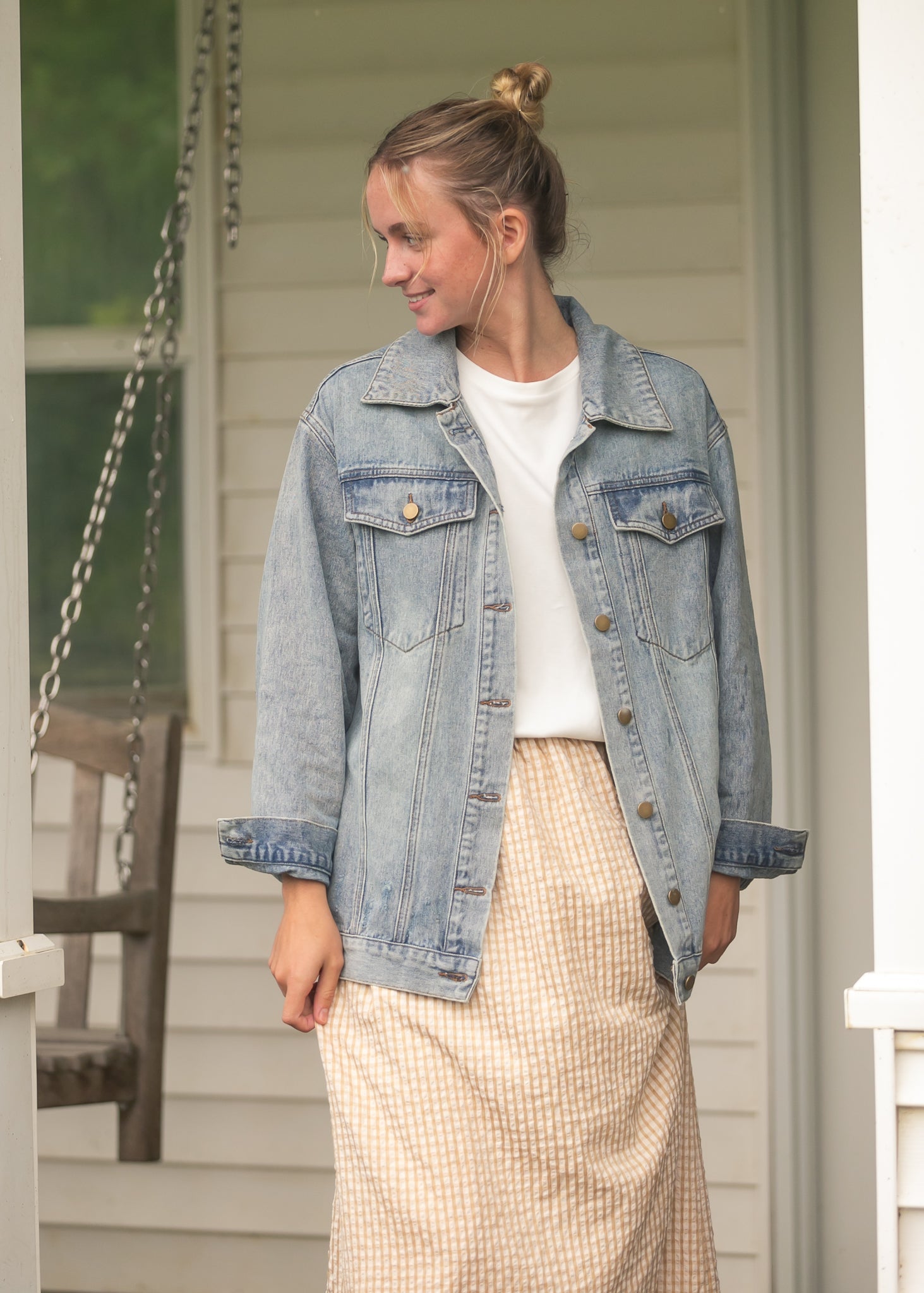 Rayne Modern Gingham Maxi Skirt - Two & Gathered