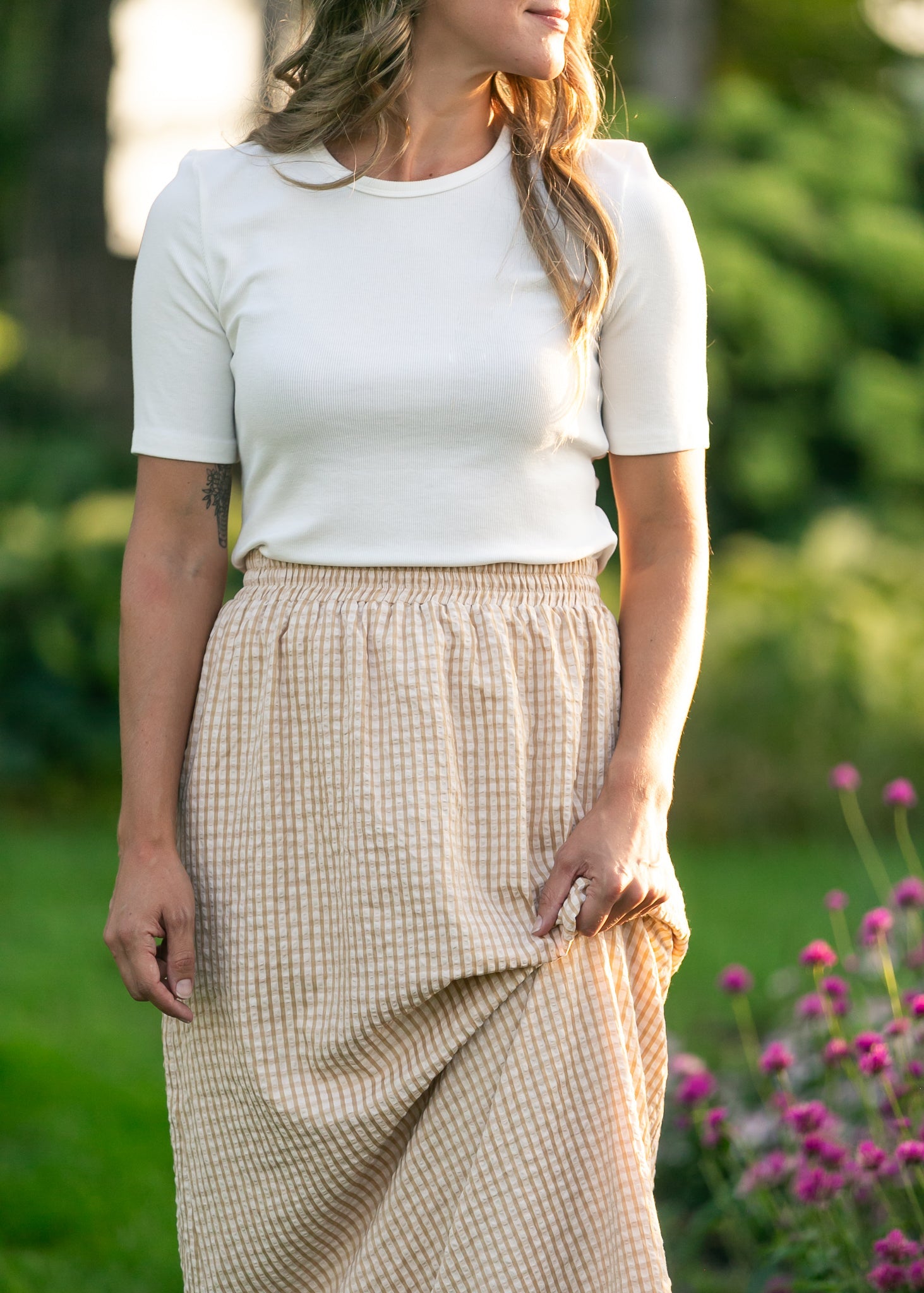Rayne Modern Gingham Maxi Skirt - Two & Gathered