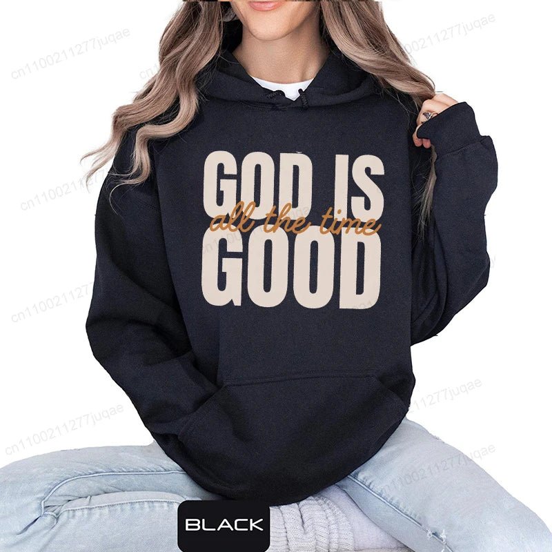 Retro Christian Sweatshirt,God Is Good All the Time Hoodie - Two & Gathered
