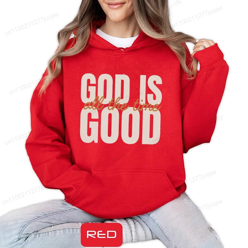 Retro Christian Sweatshirt,God Is Good All the Time Hoodie - Two & Gathered