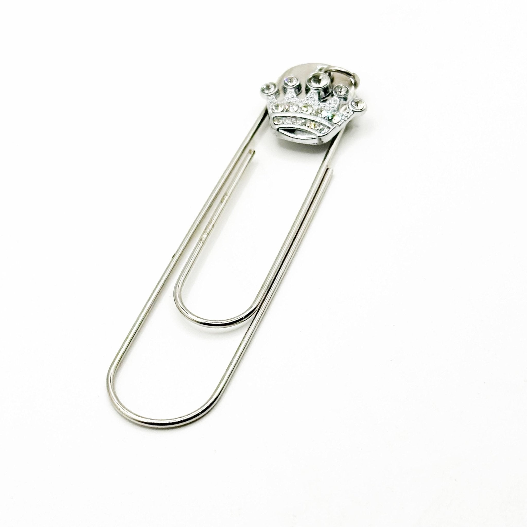 Rhinestone Crown Paperclip Bookmark - Two & Gathered