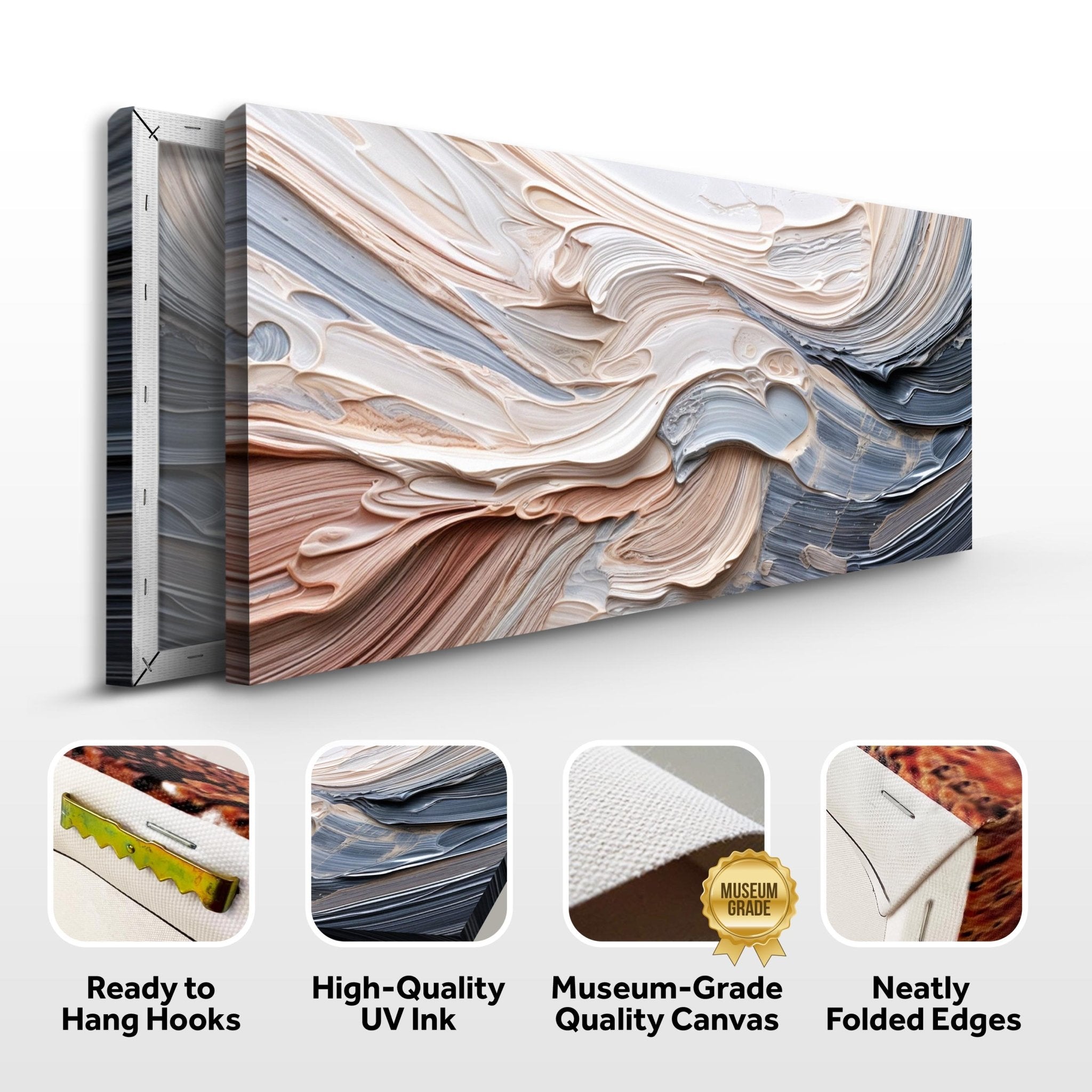 Rough Minimalist Impasto Wall Art - Two & Gathered