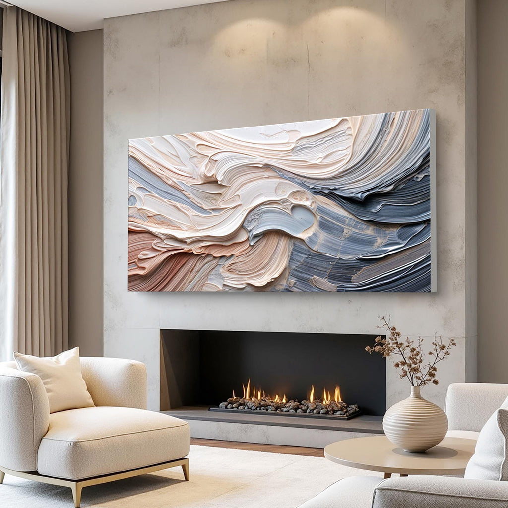 Rough Minimalist Impasto Wall Art - Two & Gathered