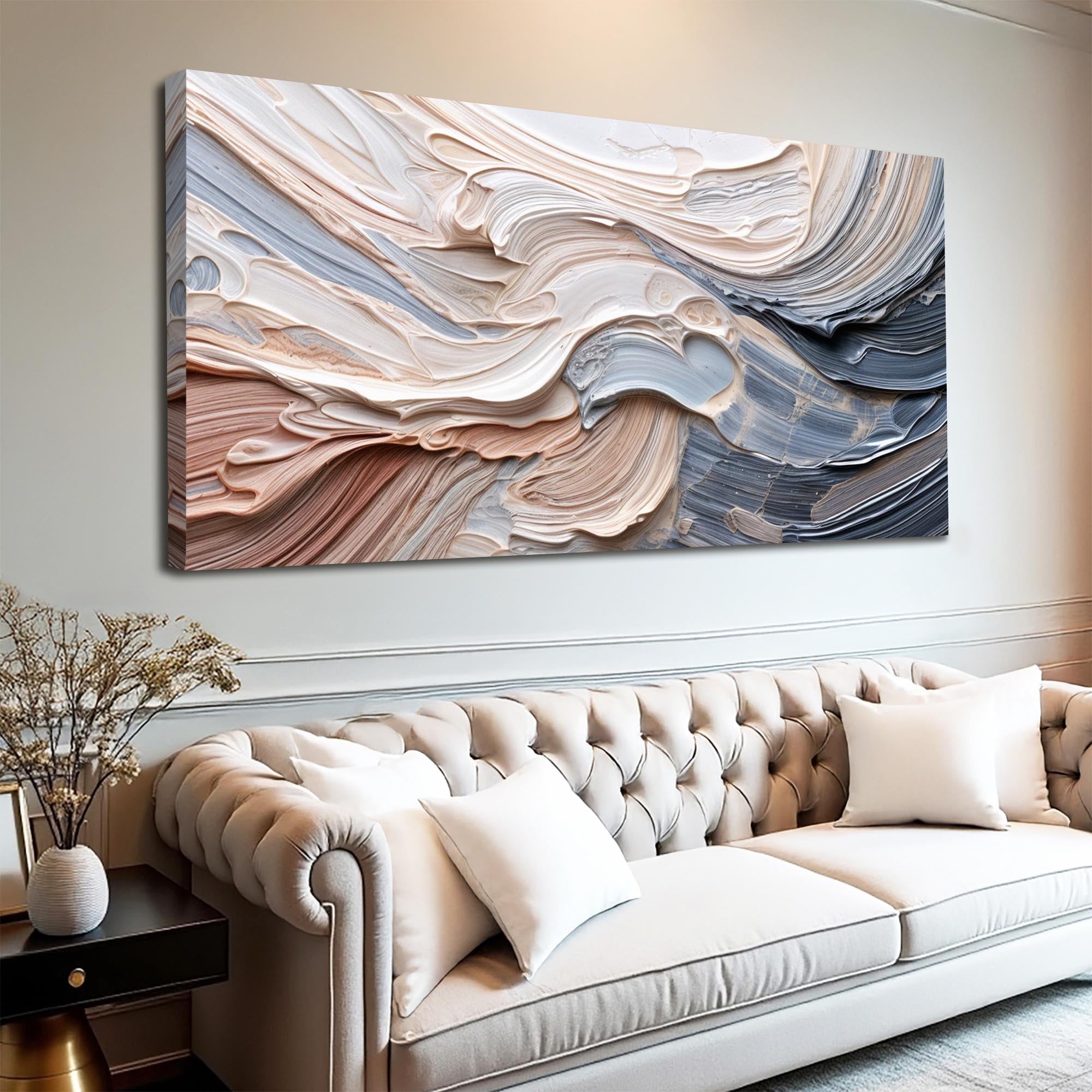 Rough Minimalist Impasto Wall Art - Two & Gathered