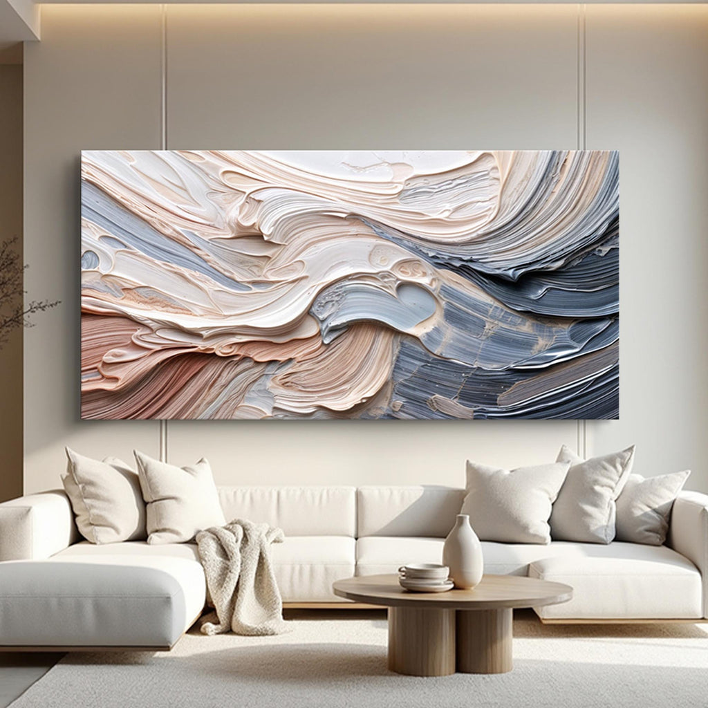 Rough Minimalist Impasto Wall Art - Two & Gathered