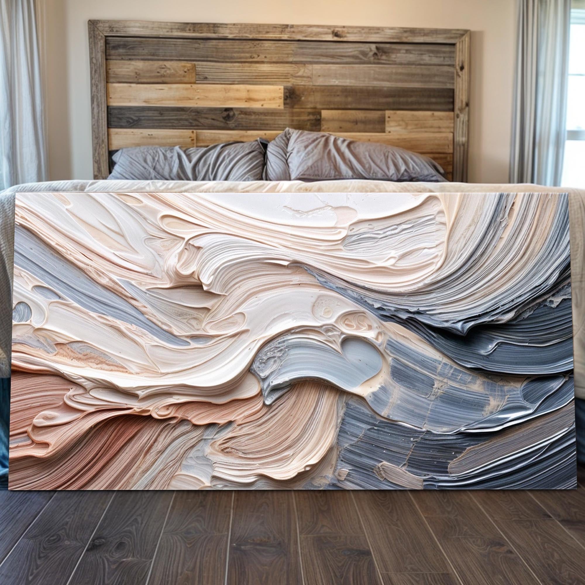 Rough Minimalist Impasto Wall Art - Two & Gathered