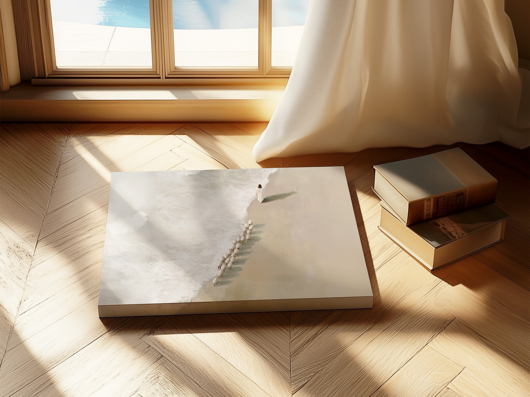 Safe in His Care 4 | Canvas Artwork - Two & Gathered