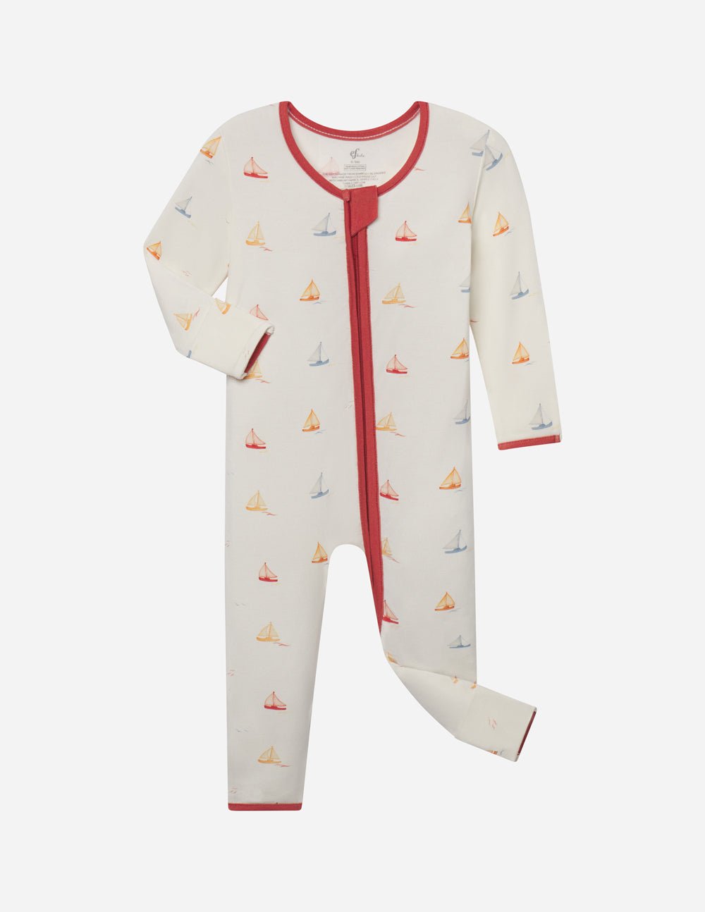 Sailboat Bamboo Convertible Footed Onesie - Two & Gathered