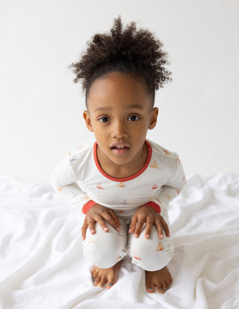 Sailboat Bamboo Kids Pajama Set - Two & Gathered