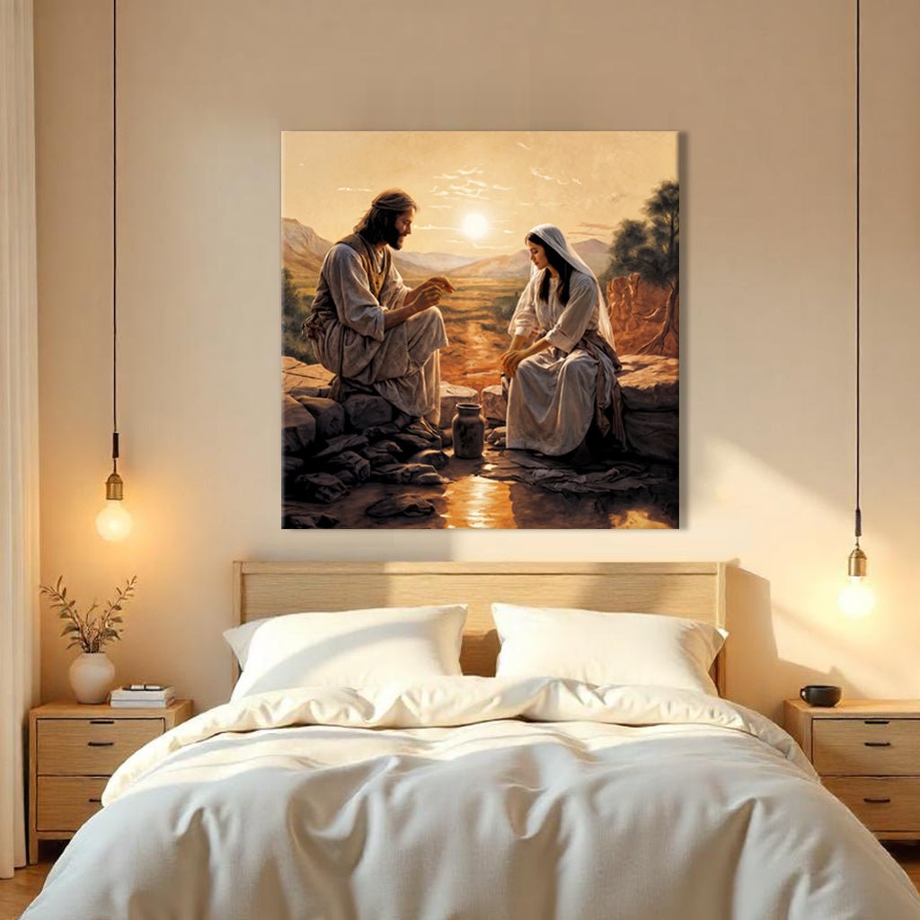 Samaritan at the Well Faith Wall Art III - Two & Gathered