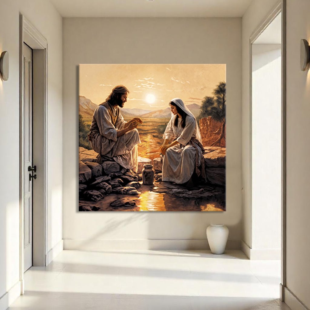 Samaritan at the Well Faith Wall Art III - Two & Gathered