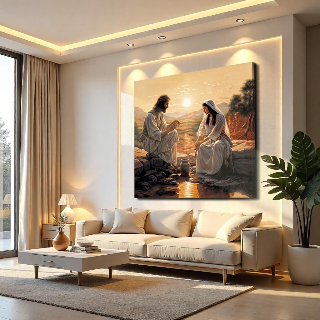 Samaritan at the Well Faith Wall Art III - Two & Gathered