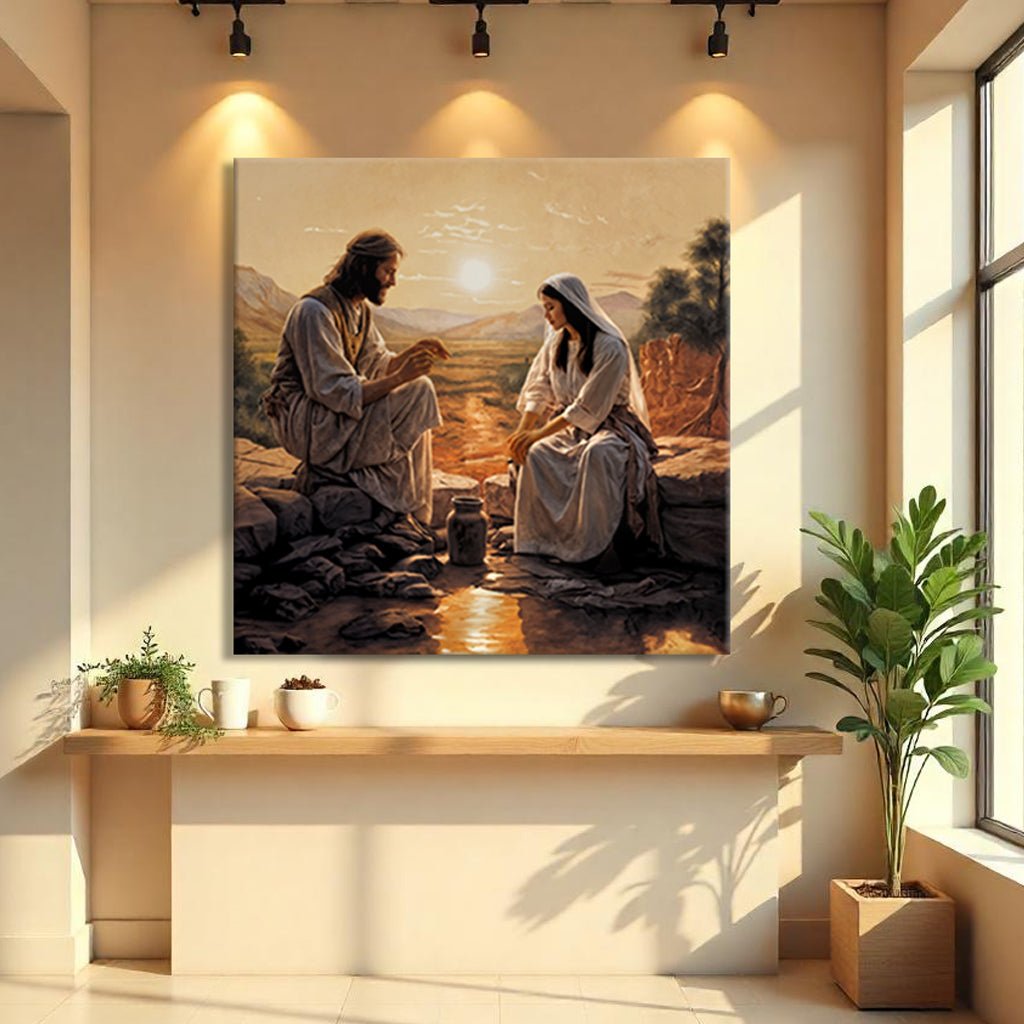 Samaritan at the Well Faith Wall Art III - Two & Gathered