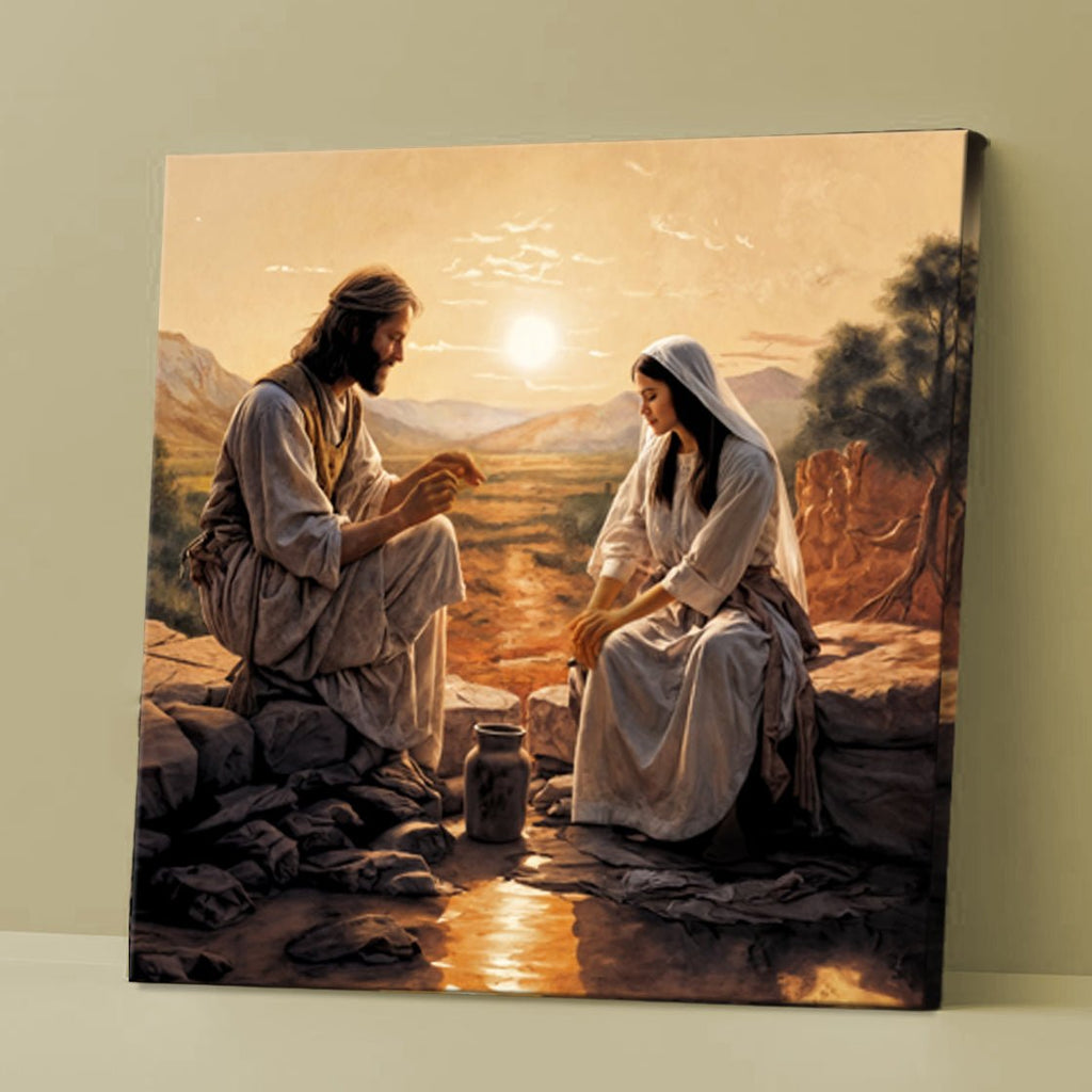 Samaritan at the Well Faith Wall Art III - Two & Gathered