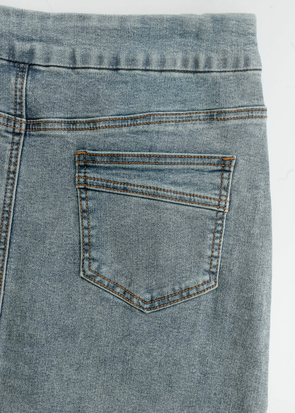 Sandra Classic Wash Midi Denim Skirt - Two & Gathered