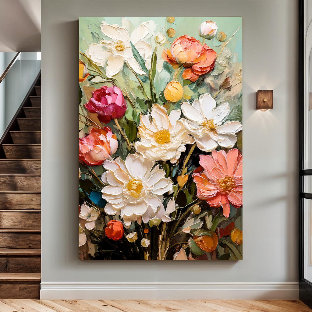 Serene Blossoms Impasto Wall Art - Two & Gathered
