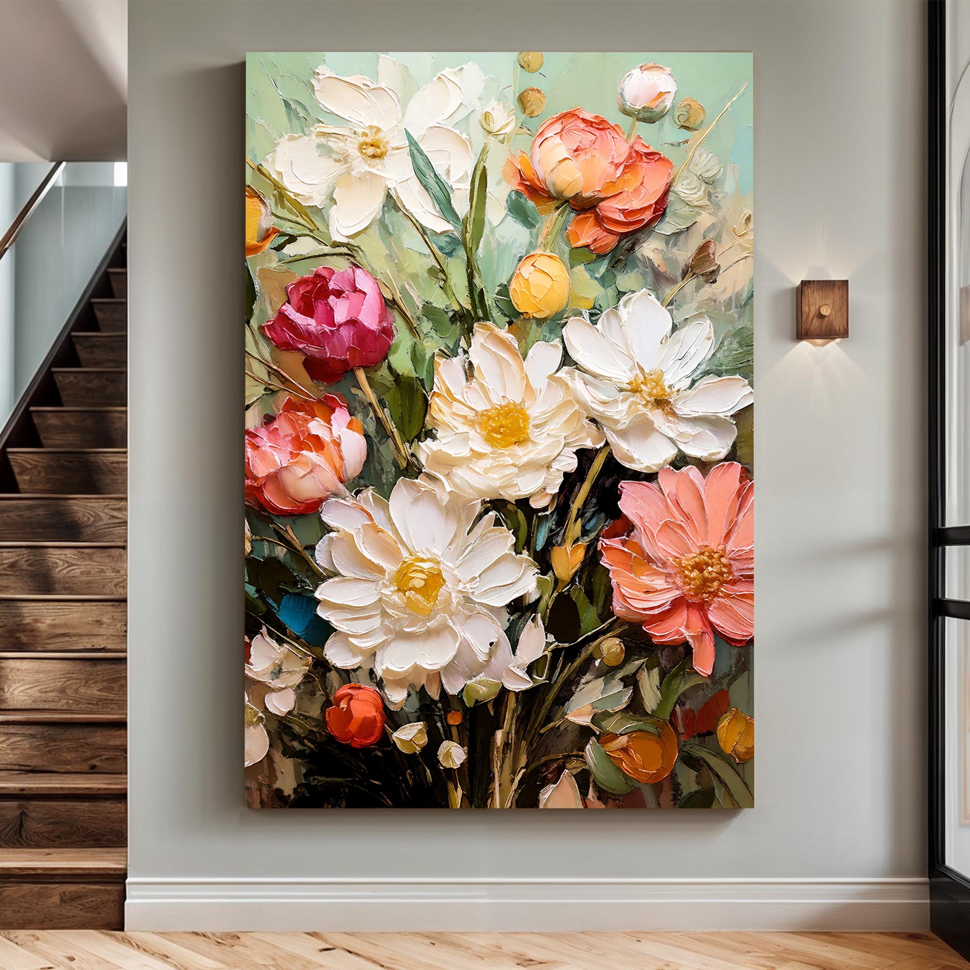 Serene Blossoms Impasto Wall Art - Two & Gathered