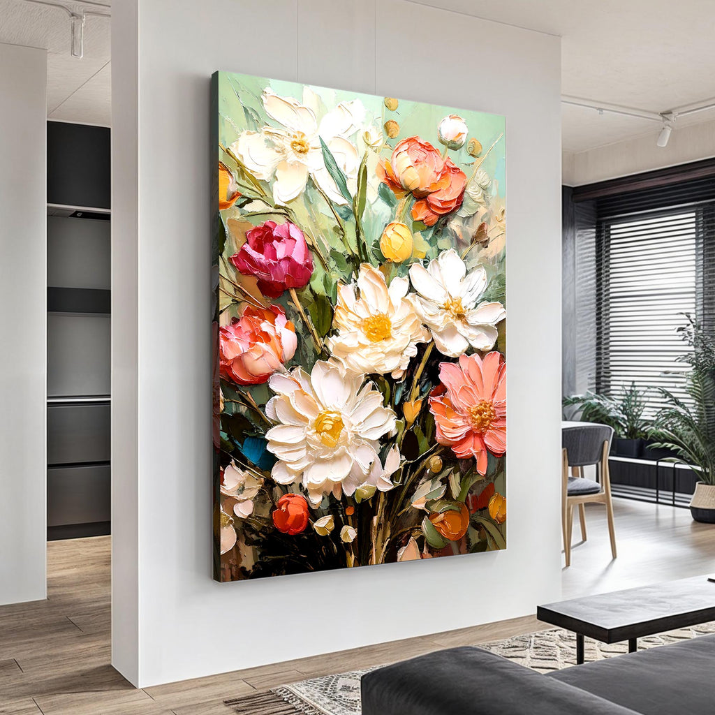 Serene Blossoms Impasto Wall Art - Two & Gathered