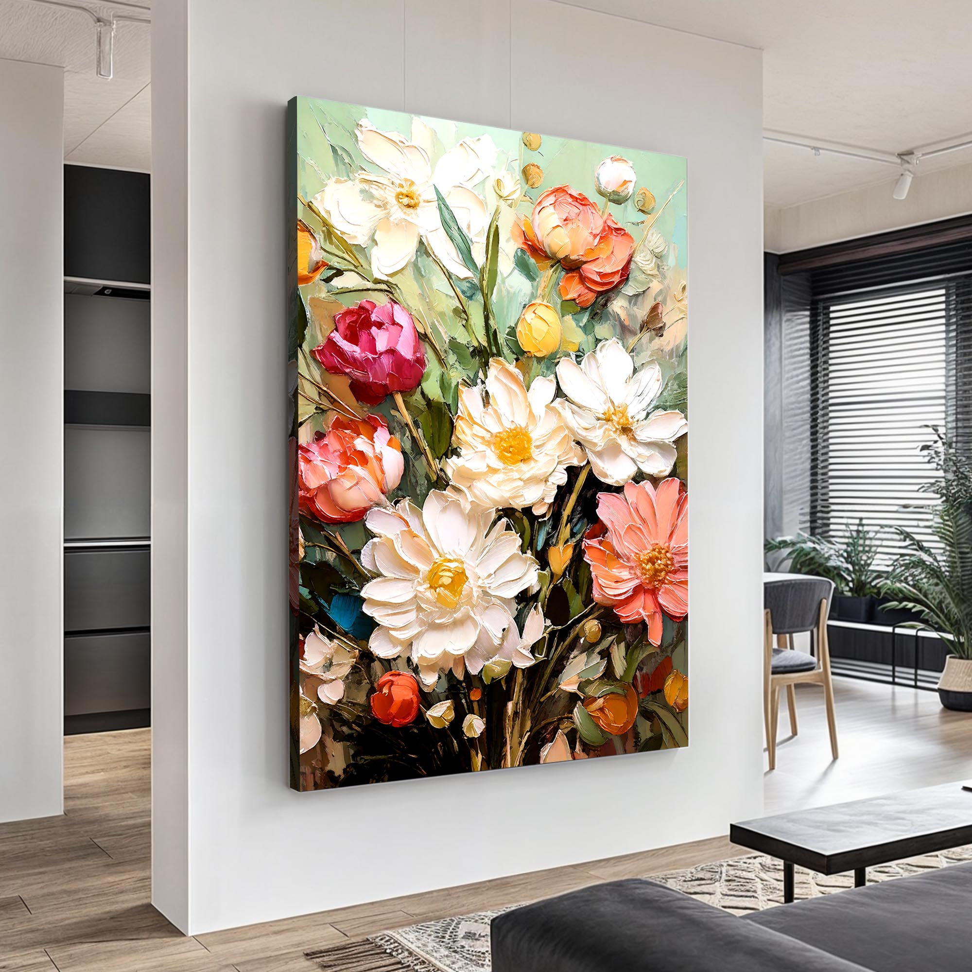 Serene Blossoms Impasto Wall Art - Two & Gathered