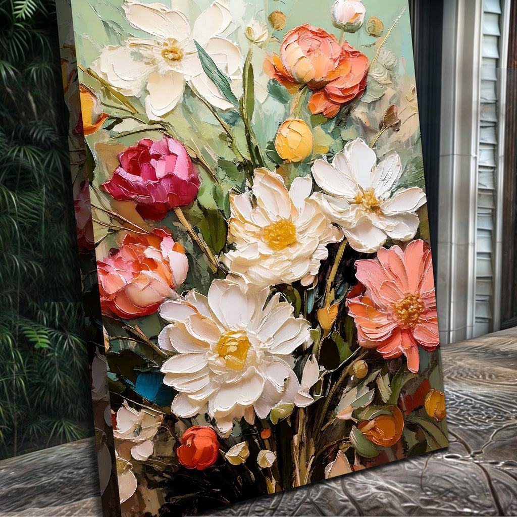 Serene Blossoms Impasto Wall Art - Two & Gathered