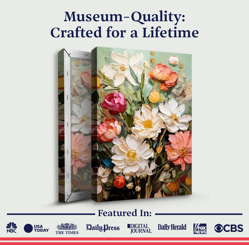 Serene Blossoms Impasto Wall Art - Two & Gathered