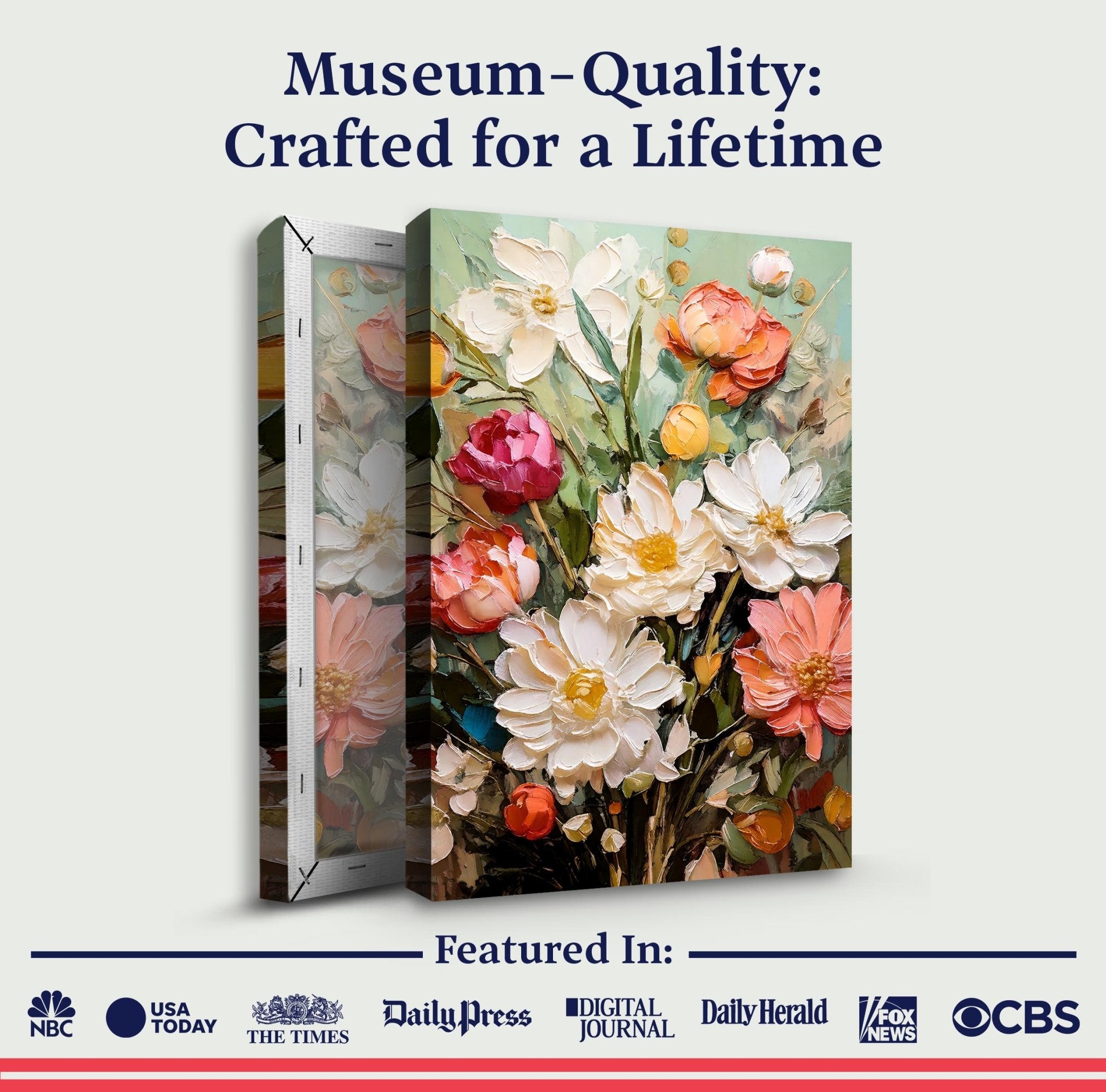 Serene Blossoms Impasto Wall Art - Two & Gathered