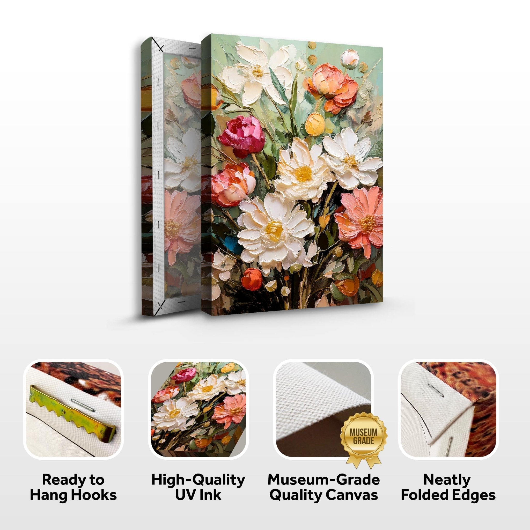 Serene Blossoms Impasto Wall Art - Two & Gathered