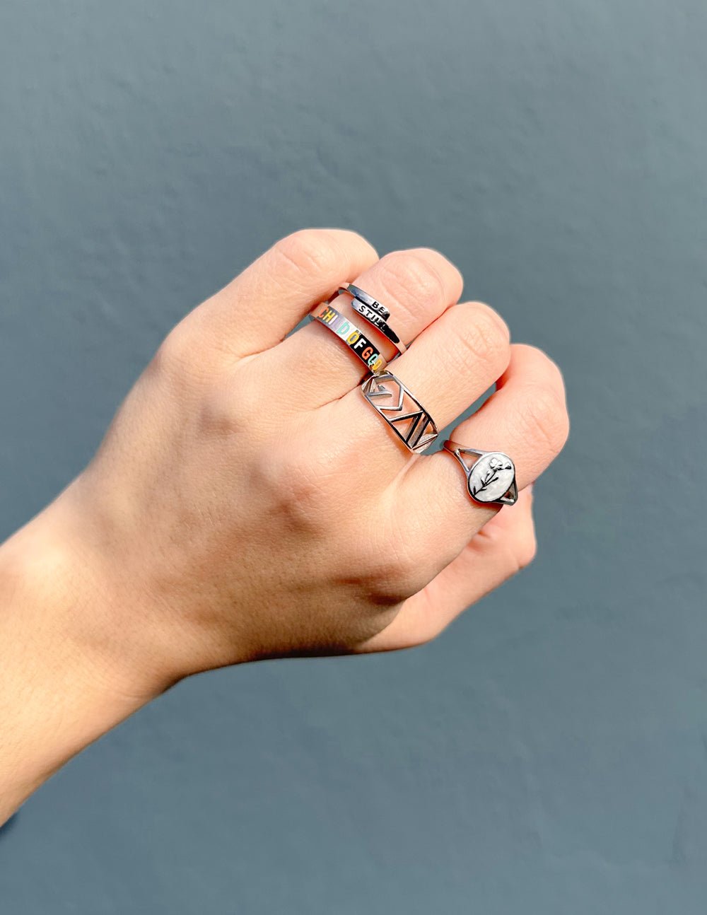 Silver Highs and Lows Statement Ring - Two & Gathered