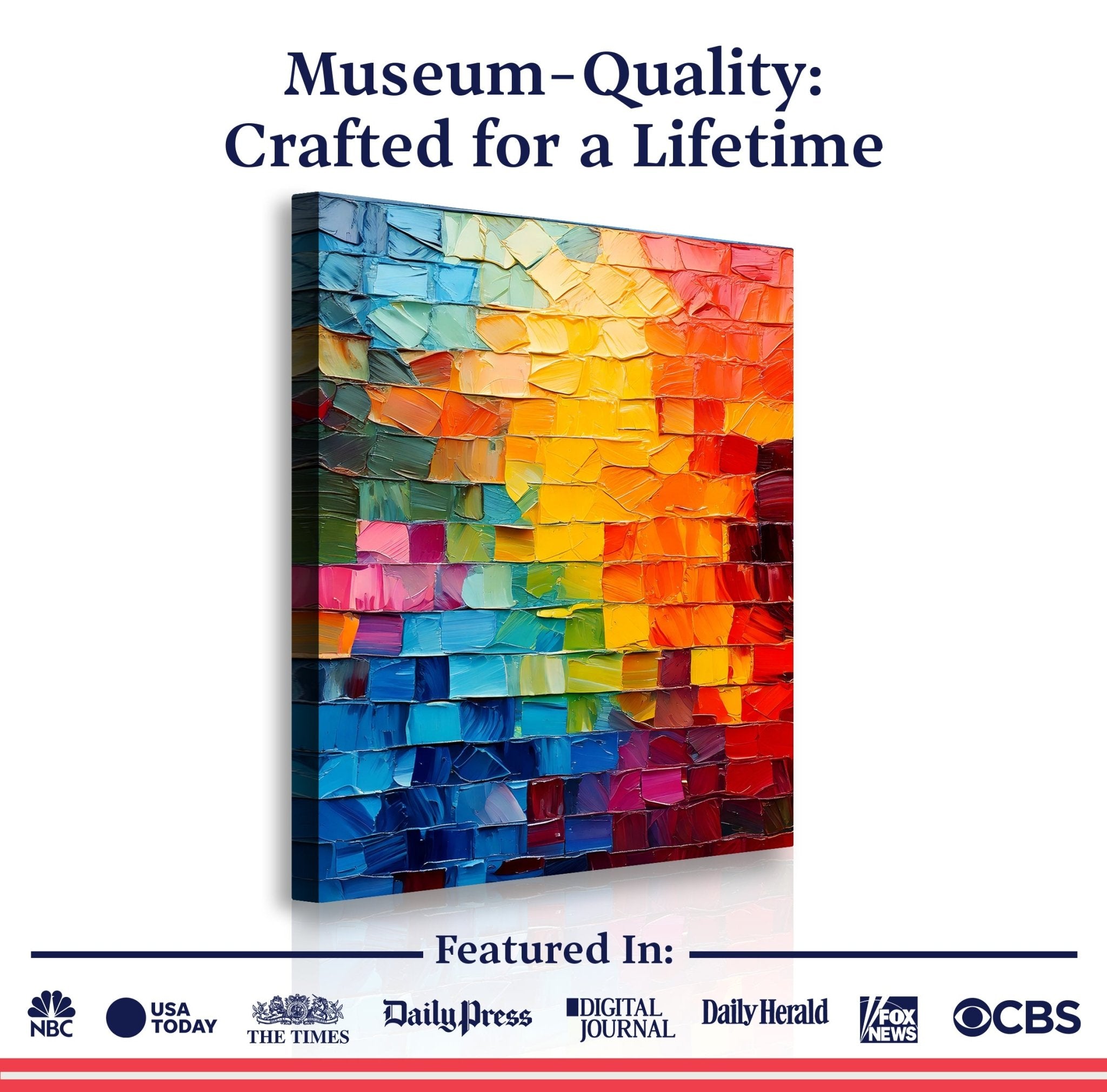 Spectrum Mosaic Impasto Wall Art - Two & Gathered