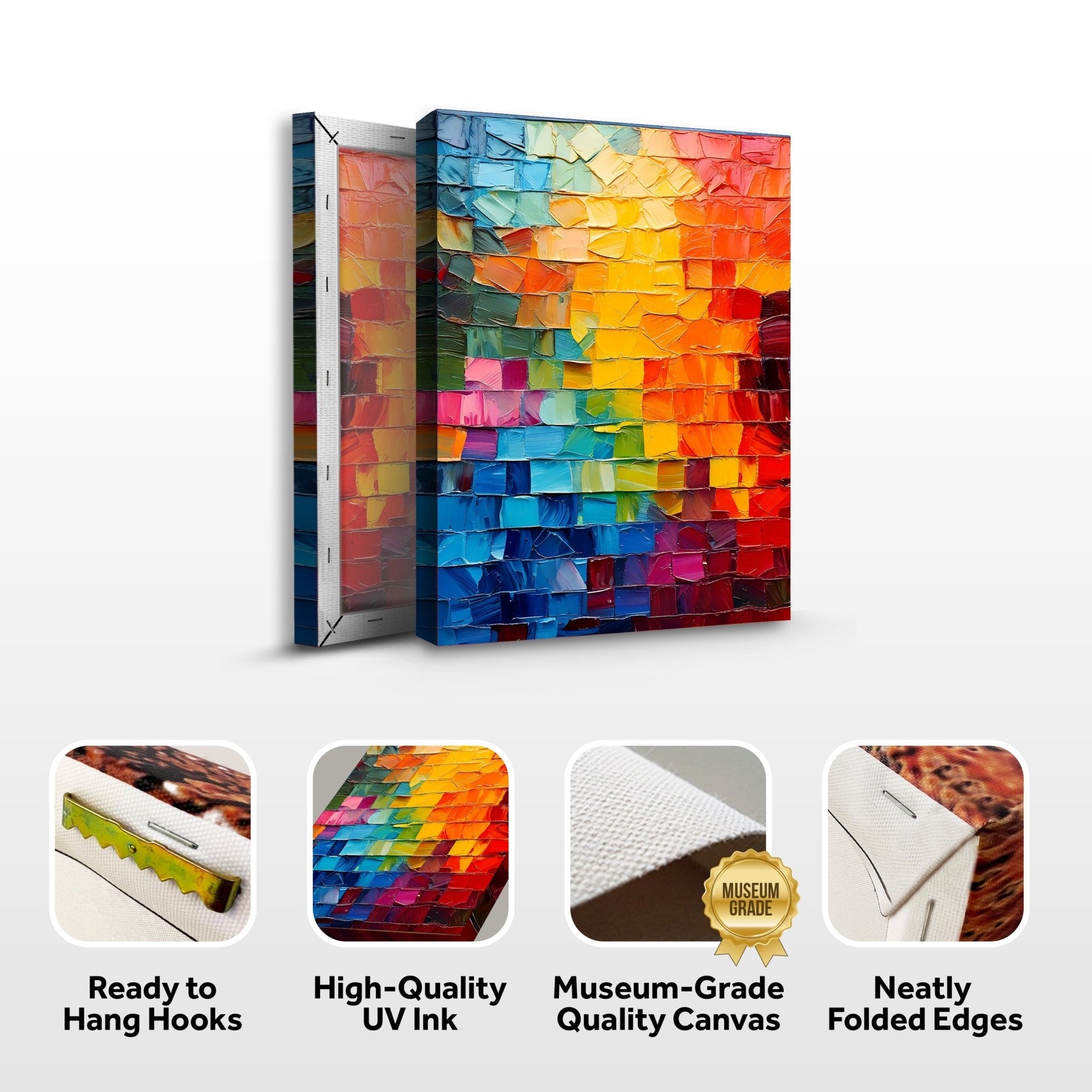 Spectrum Mosaic Impasto Wall Art - Two & Gathered