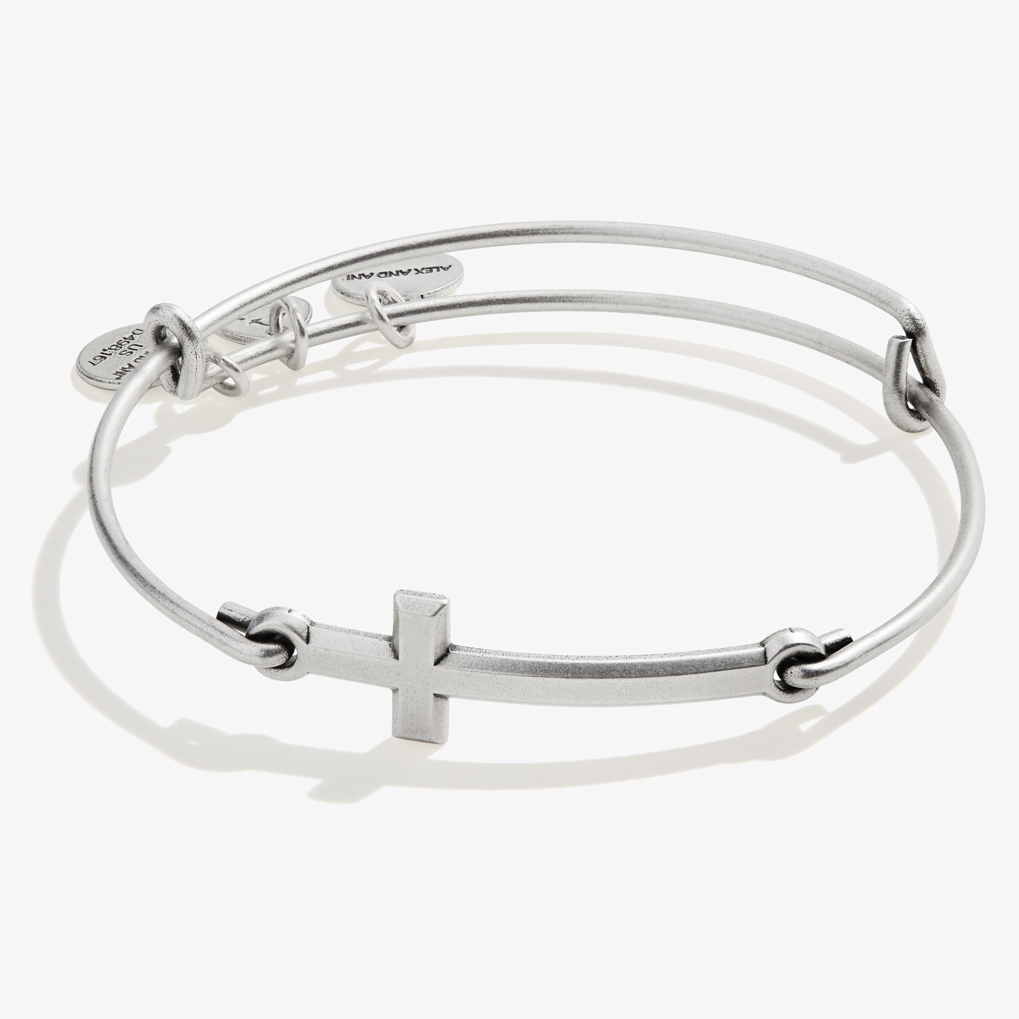 Spiritual Armor Cross Inline Charm Bangle - Two & Gathered